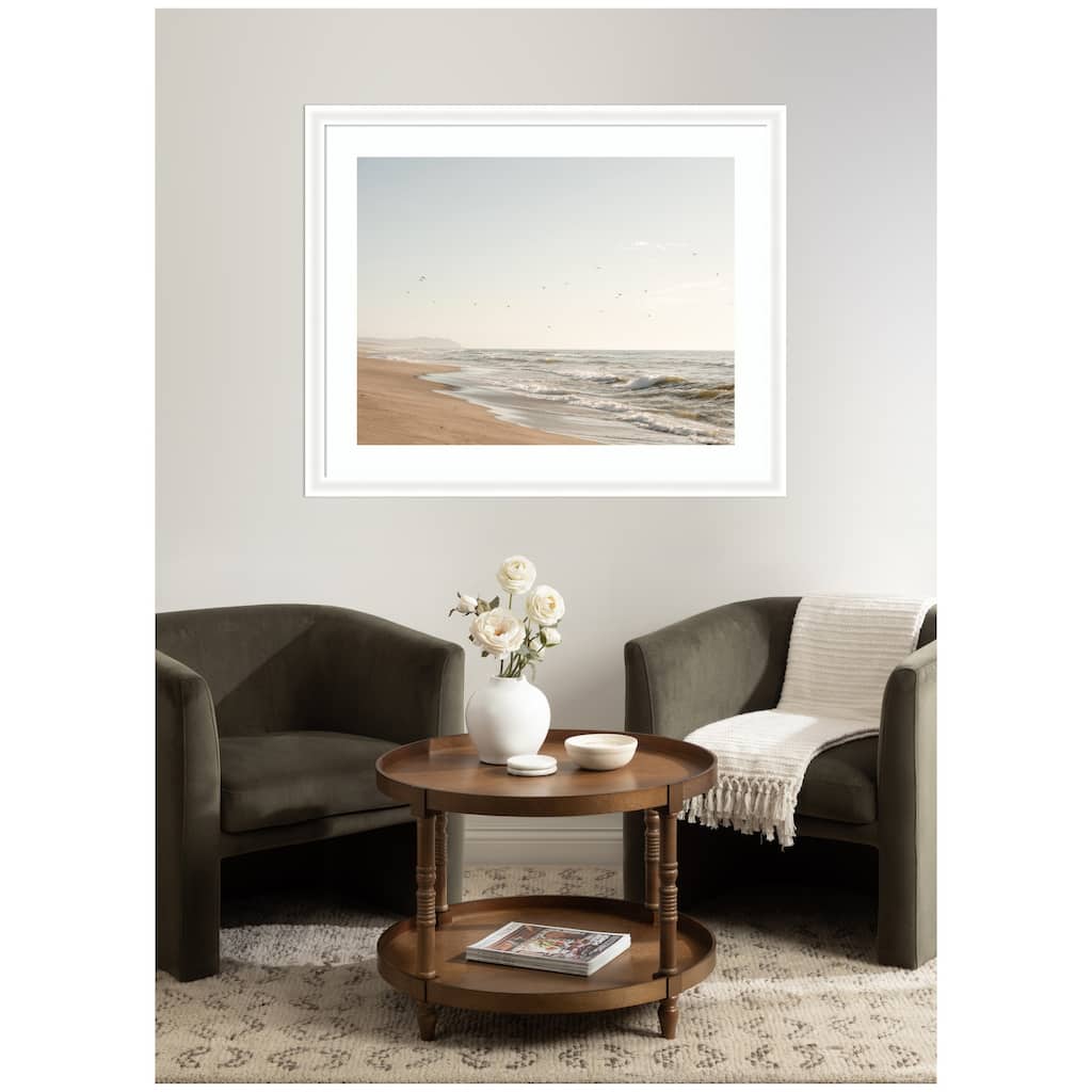 Kate and Laurel Framed Art Coastal Flight by Crystal Lynn Collins