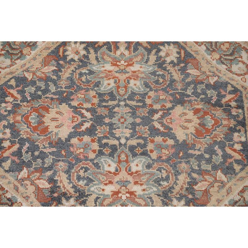 Heriz-Serapi Octagon Rug Hand-Knotted Wool Carpet - 6'0" x 5'11"