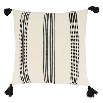 Playful Tassels Stripe Throw Pillow