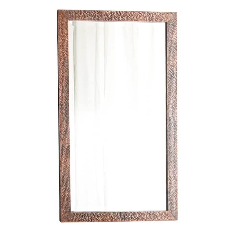 Milano Hand Hammered Copper Medium Rectangle Mirror - 40" x 28"
