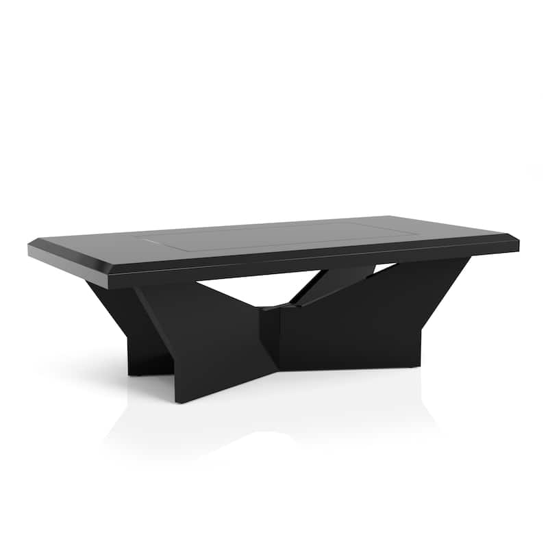 Ameena Contemporary Glass Insert Top Coffee Table by Furniture of America