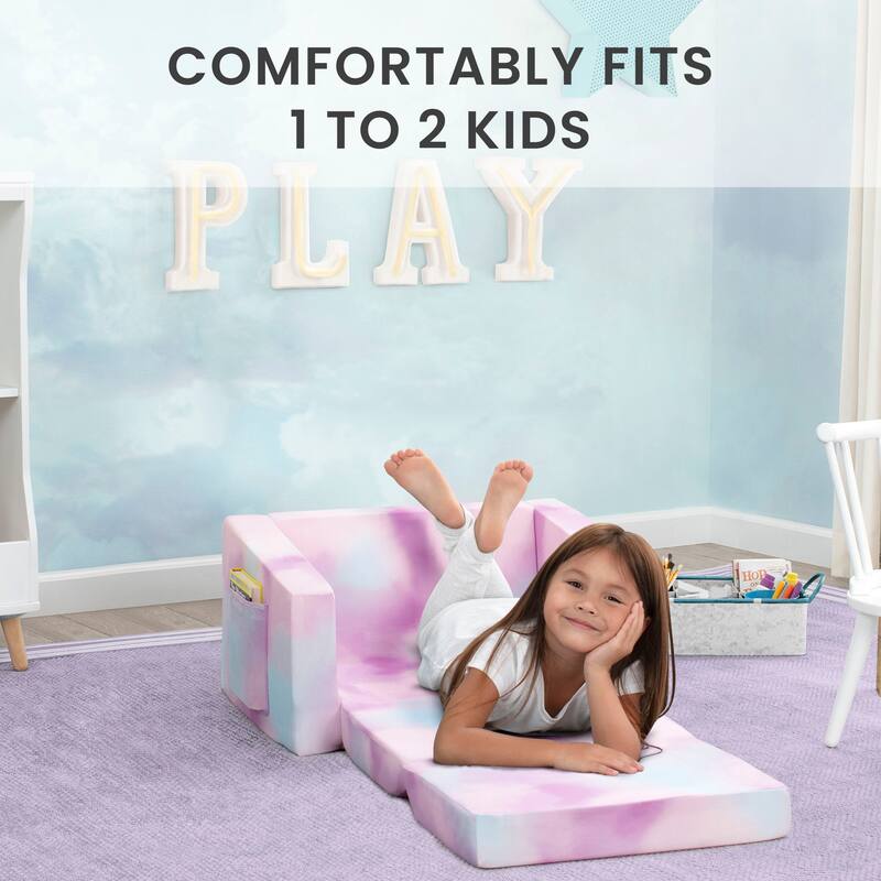 Delta Children Cozee Flip-Out Chair - 2-in-1 Convertible Chair to Lounger for Kids