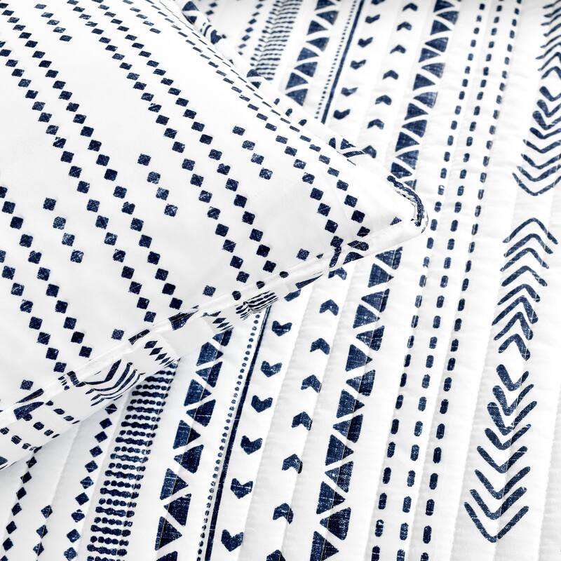 Lush Decor Hygge Stripe 3 Piece Quilt Set