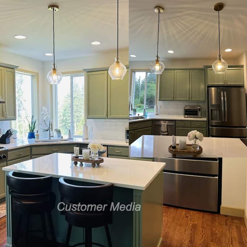 Coria Mid-century Modern Brass Pendant Light 1-Light Chic Dimmable Kitchen Island Lamp Fluted Glass Dining Room