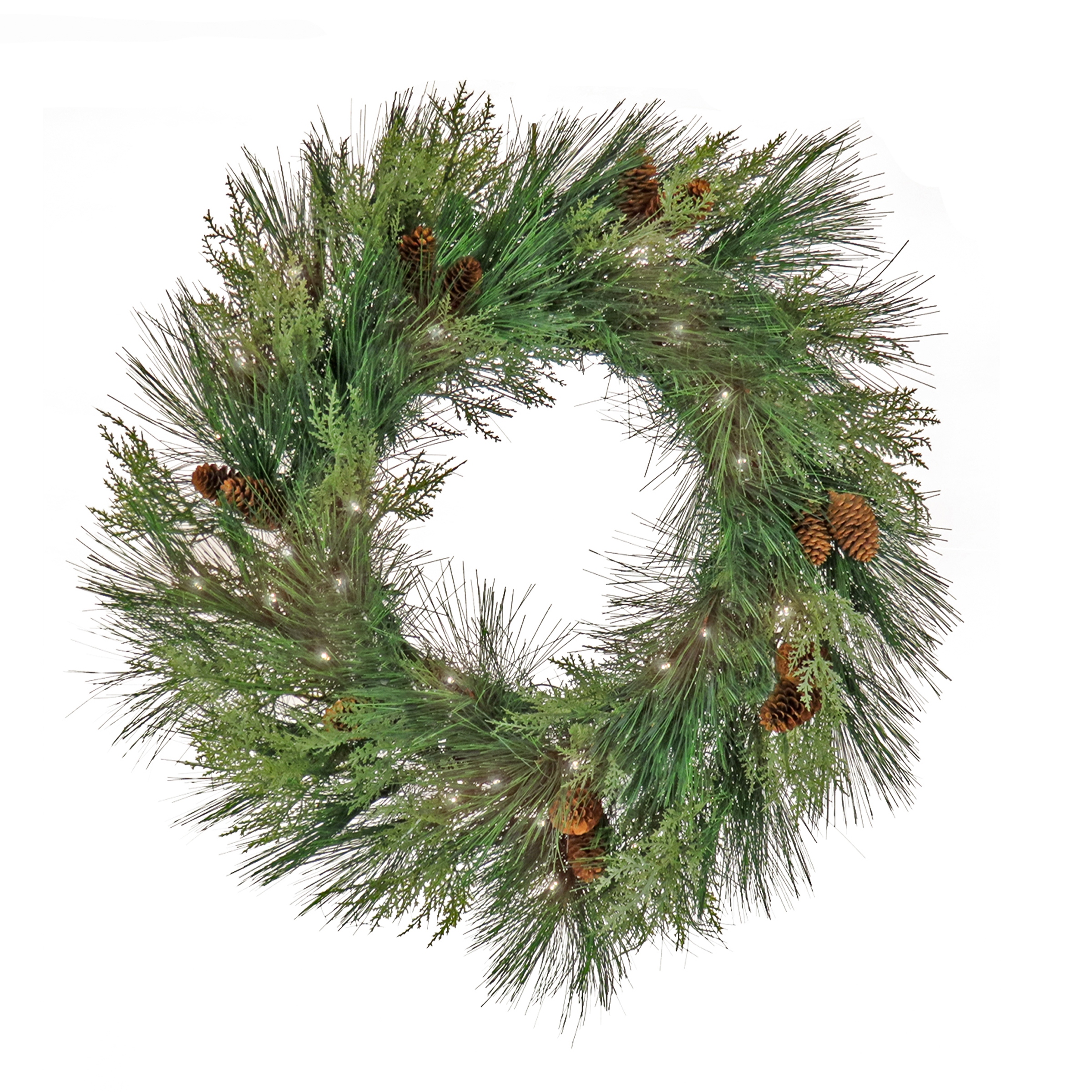 National Tree Company 28 in. HGTV Home Collection Pre-Lit Black Tie Cedar  Wreath - 28 in - On Sale - Bed Bath & Beyond - 36291936