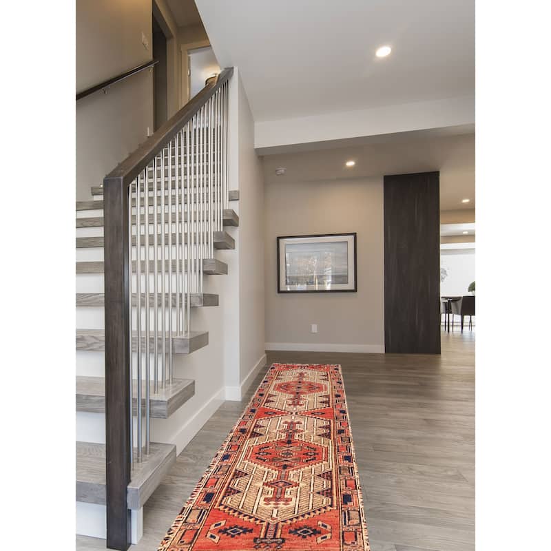 ECARPETGALLERY Hand-knotted Konya Anatolian Red Wool Rug - 2'6 x 10'2