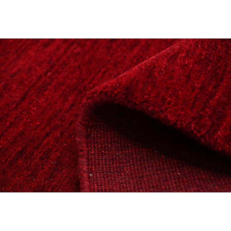 ECARPETGALLERY Hand Loomed Kashkuli Gabbeh Dark Red Wool Rug - 4'1 x 5'9