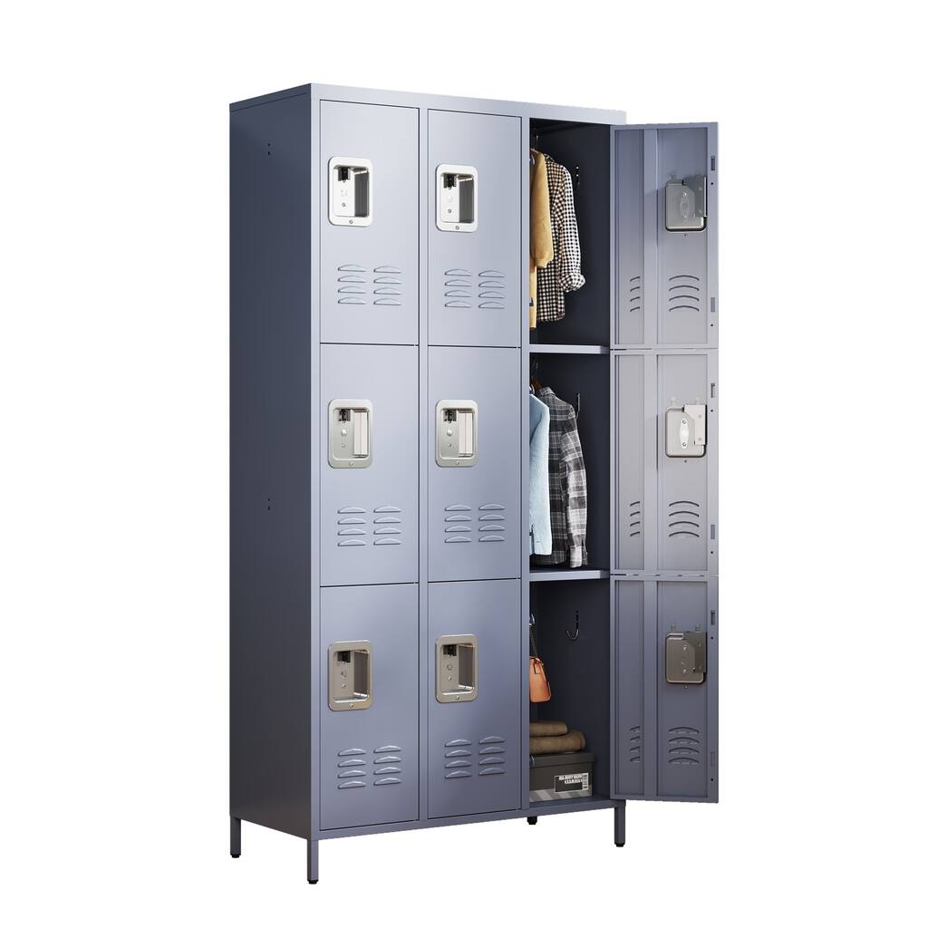 9 Door 72"H Metal Lockers With Lock