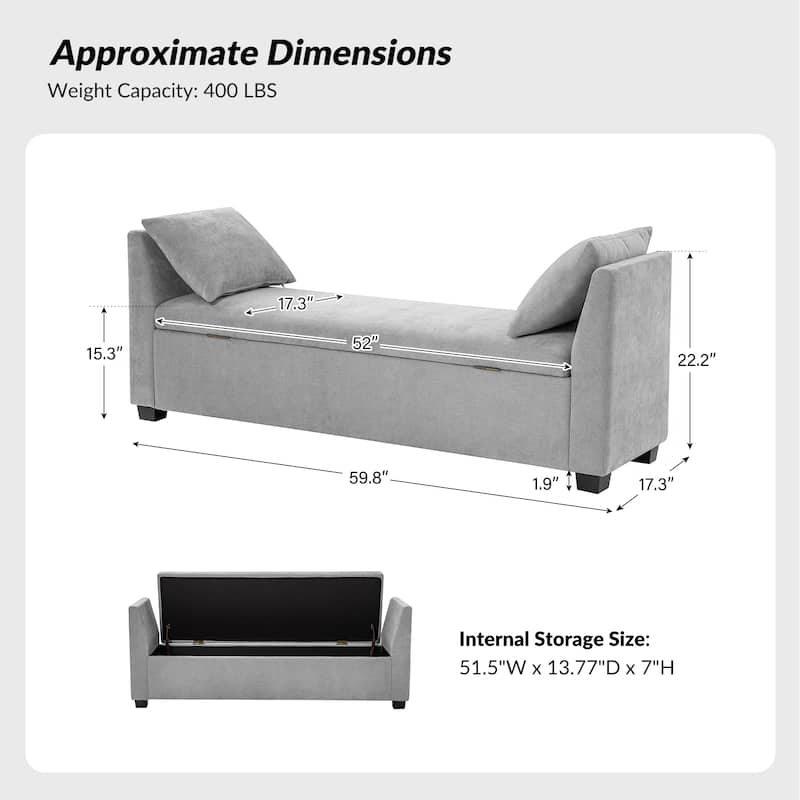 Pascual Storage Bench by HULALA HOME