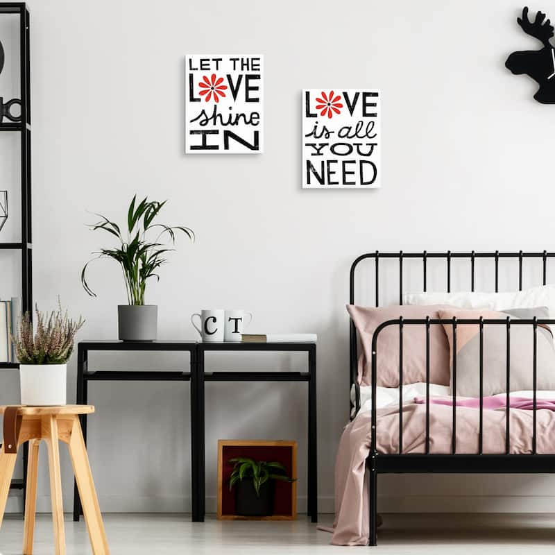 Inspiration Love I Red Flower, Inspiration Love II Red Flower Canvas Art Prints