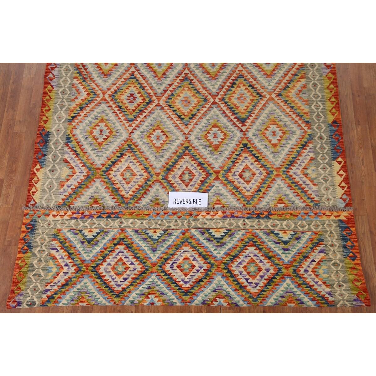 Multicolor Kilim Oriental Area Rug Flatweave Dining Room Wool Carpet