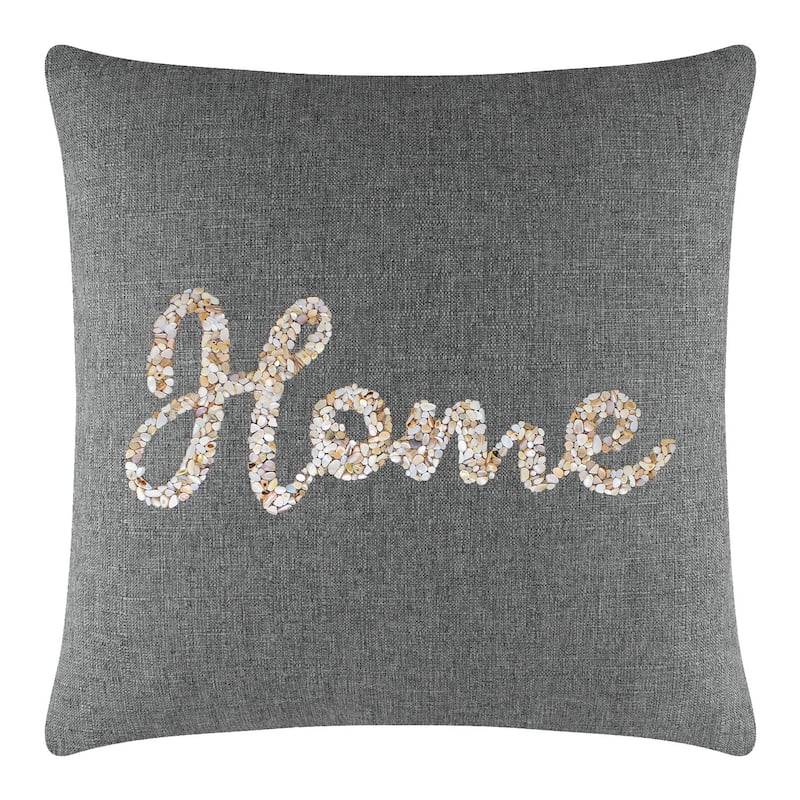Sparkles Home Shell Home Pillow - 16x16 - Grey