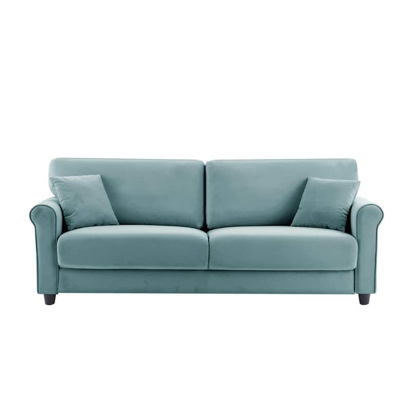 82"Velvet Upholstery Cloud Sofa Couch Cushion Back Deep Seat Loveseat