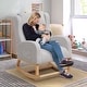preview thumbnail 23 of 66, HOMYKA 27.3" Wide Rocking Chair for Nursery Room
