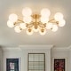 preview thumbnail 17 of 22, 38.5" Mid Century Semi Flush Mount Ceiling Light Modern Sputnik Chandelier