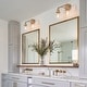 preview thumbnail 4 of 7, Ciare Modern Wall Sconce Bathroom Vanity Lights Gold Bell Dimmable Glass Shade - L 15"x W 7"x H 10"