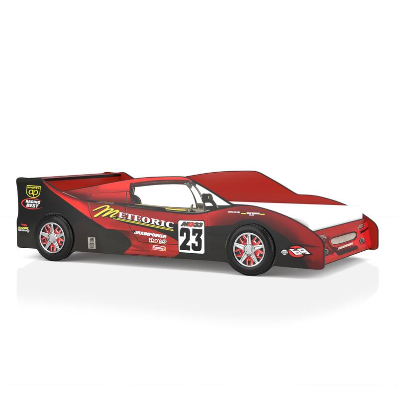 Buckner Mordern Race Car Design Youth Platform Bed by Furniture of America - Red