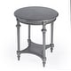 preview thumbnail 1 of 6, Hellinger 24 in. W Round Wood Tall End Table with Open Shelf Grey