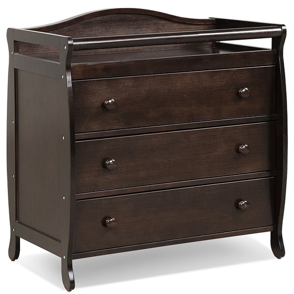 slide 2 of 36, Costway 3 Drawer Baby Changing Table Infant Diaper Changing Station - See Details Brown