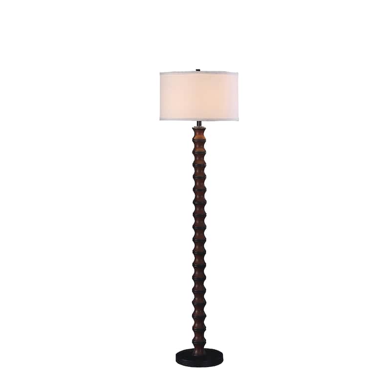 61 In. Coastal Littoral Wood Insp Floor Lamp