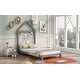 preview thumbnail 33 of 41, Twin Size Wood Platform Bed with House-shaped Headboard