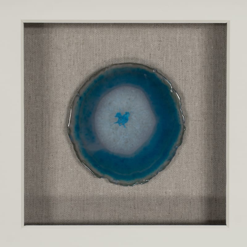 HUJI Blue Agate Slice Shadow Box Wall Décor Set
