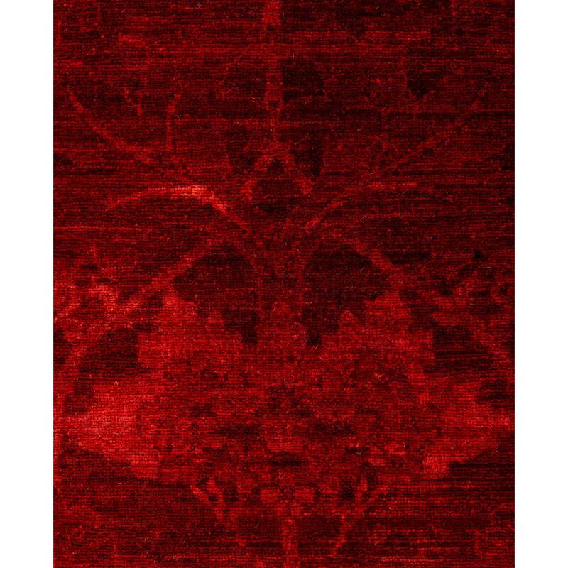 Overdyed One-of-a-Kind Hand-Knotted Area Rug - Red - 2' 6" x 9' 8"