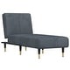 preview thumbnail 9 of 12, vidaXL Chaise Longue Black Velvet - 21.7" x 55.1" x 27.6"