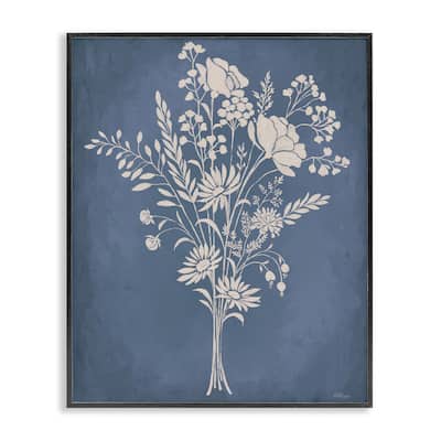 Stupell Garden Bundle over Blue Framed Giclee Art Design By Cat Thurman Designs