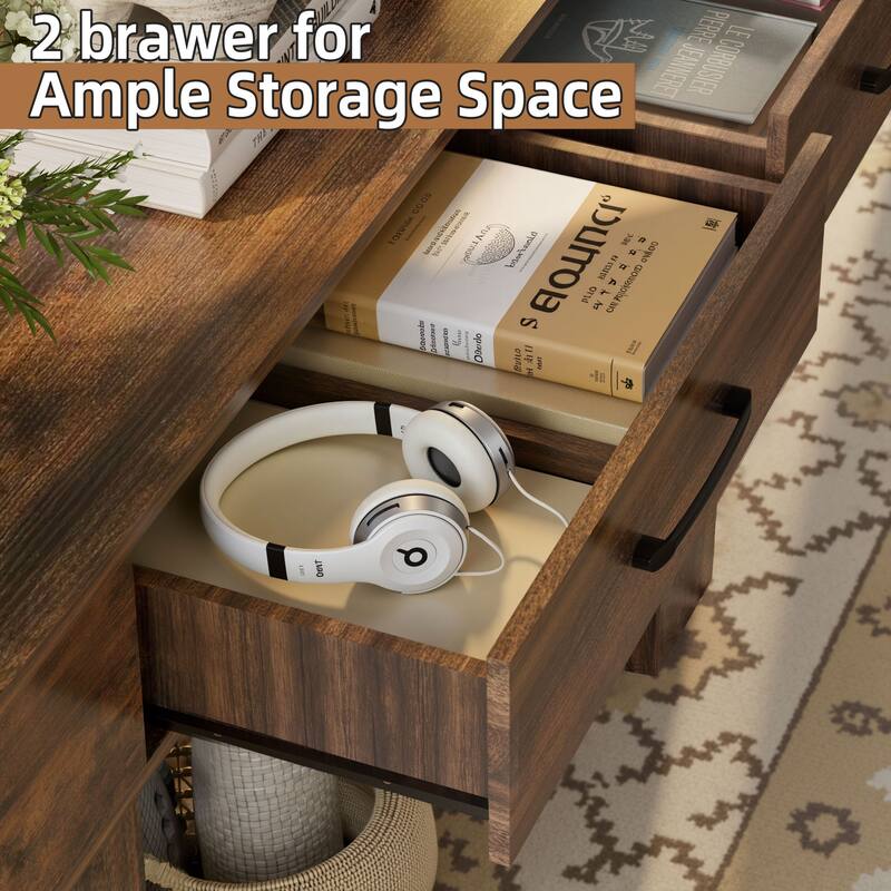 Anmytek Farmhouse Console Table,Wooden Rectangular Sofa Table Behind Couch for Entrance