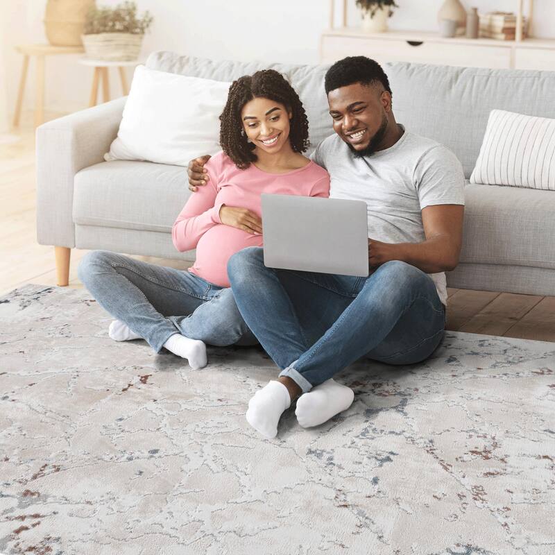 MARFI Collection Multi / Contemporary Non-Shedding Area Rug