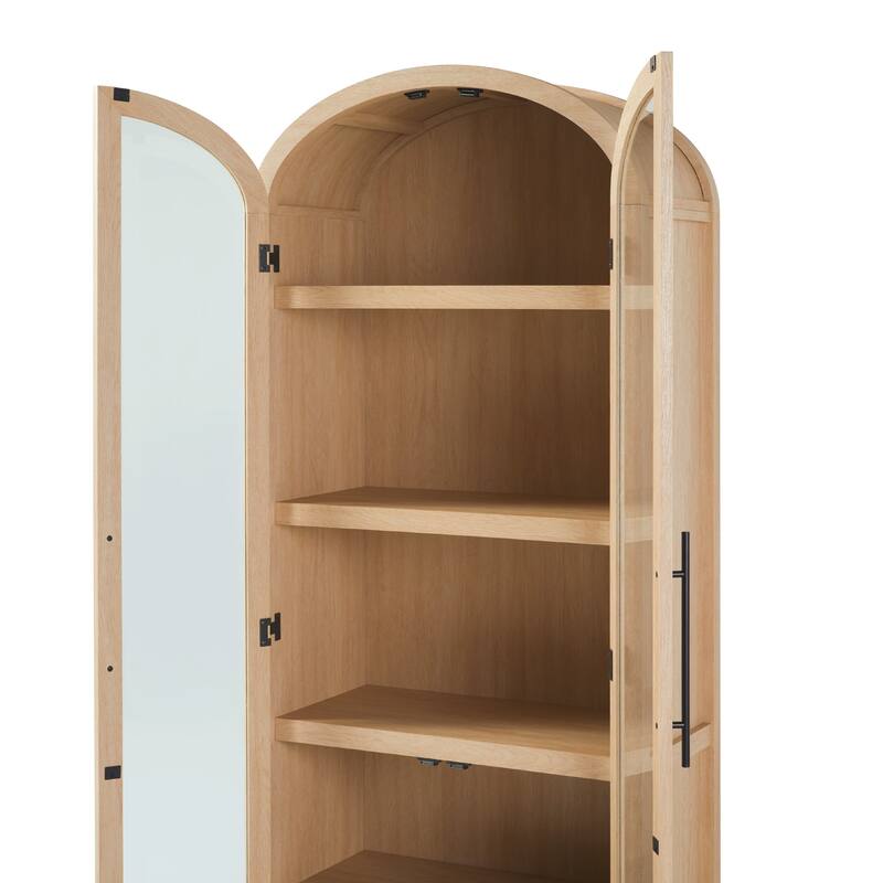 Middlebrook Designs Arched Tall Bookcase with Glass Doors