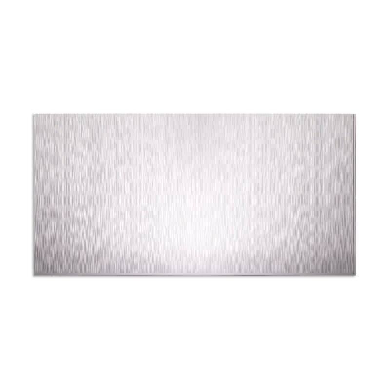 FASÄDE Ripple Vertical 4-foot x 8-foot PVC Wall Panel in Matte White - 4 x 8