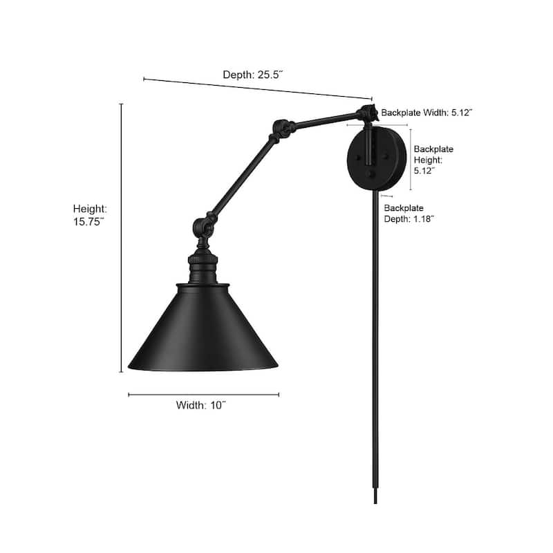Millennium Lighting Edward 1 Light Swing Arm Sconce