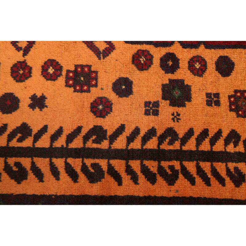 ECARPETGALLERY Hand-knotted Teimani Burnt Orange Wool Rug - 3'7 x 6'7