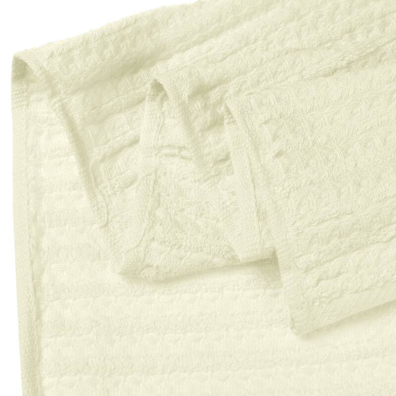 Solid Striped Hand Towels 14" x 28", 100% Cotton Soft Absorbent Towel Sets for Bathroom, Hotel