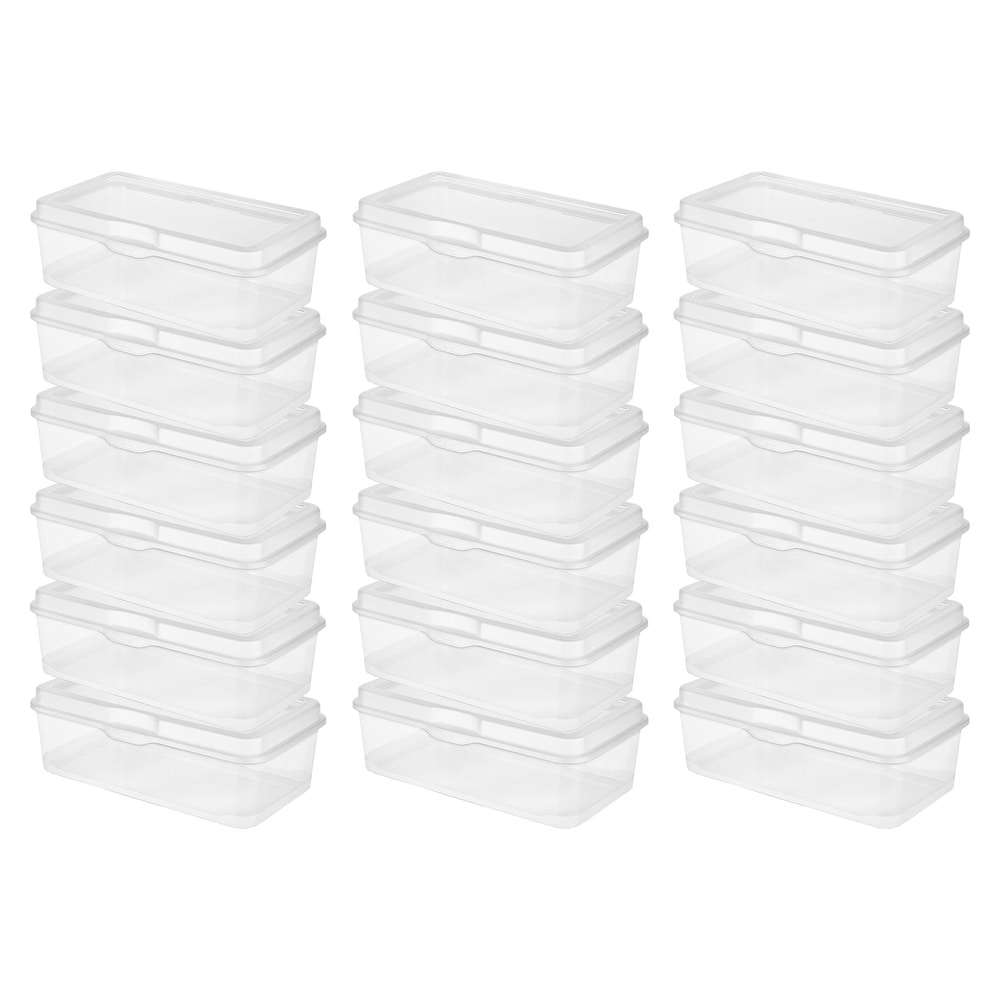 Sterilite Large Nesting ShowOffs Portable Clear File Box with Latches (12 Pack)
