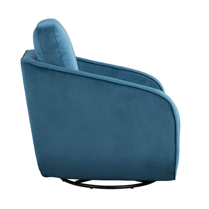 Studio Living Landon Swivel Accent Chair in Velvet Fabric