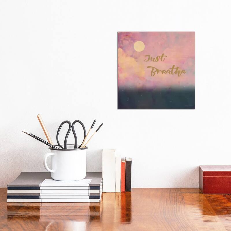iCanvas "Just Breathe" by Tammy Kushnir Canvas Print - 12x12x1.5