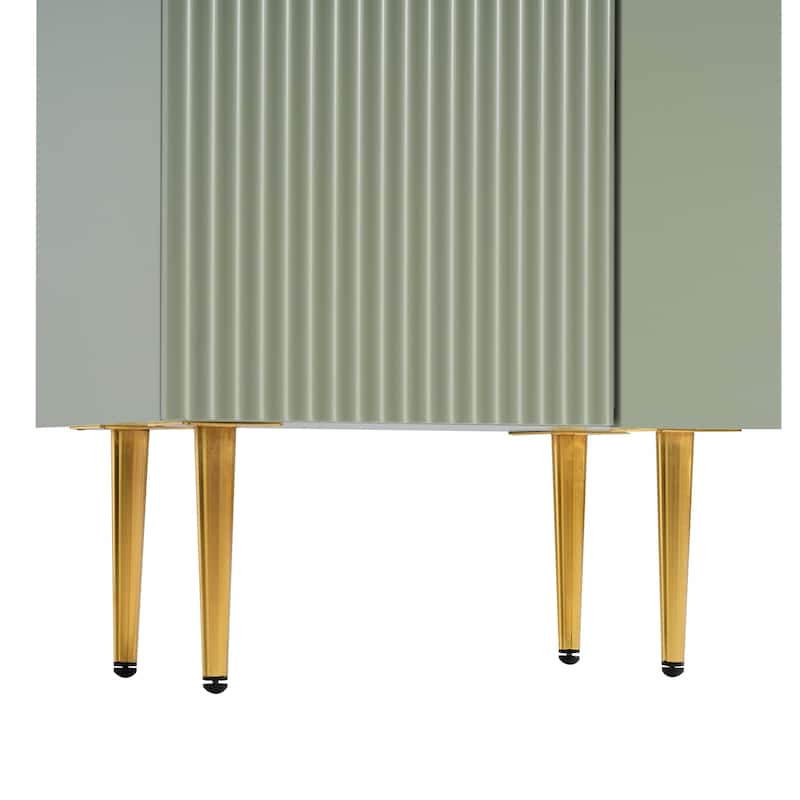 GDFStudio - Modern 21.6" Freestanding Bathroom Vanity Cabinet with Open Side Storage (CABINET ONLY)