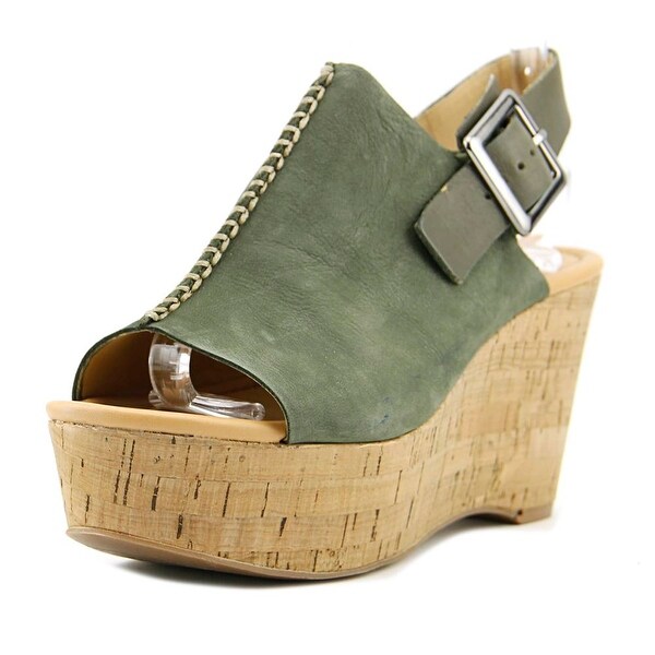 womens green wedge sandals