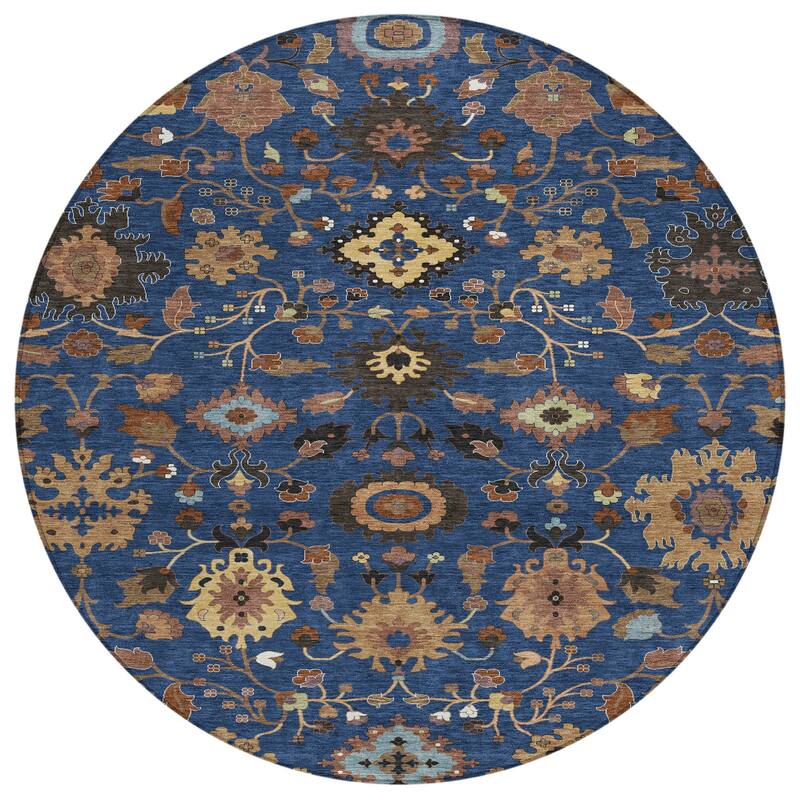 Machine Washable Indoor/ Outdoor Traditional Marci Chantille Rug