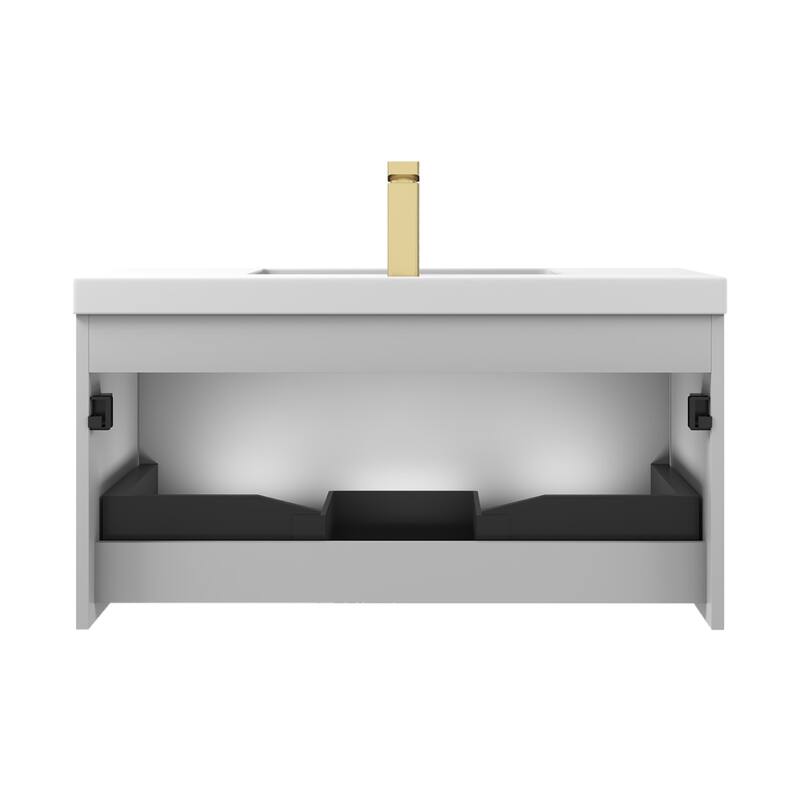 Floating Bathroom Vanity with Sink, Wall Mounted Vanity