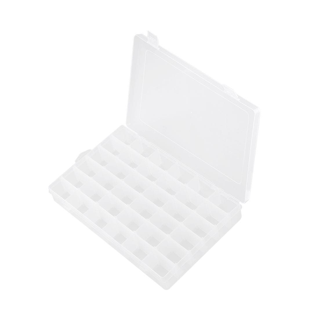Unique-bargains 36 Grids Grid Storage Box Removeable PP Plastic Case for Small Jewelry - Clear - 36Grids 27.4x17.6cm