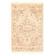 preview thumbnail 1 of 7, ECARPETGALLERY Hand-knotted Finest Agra Jaipur Khaki Wool Rug - 2'0 x 3'0 Khaki - 2'0 x 3'0