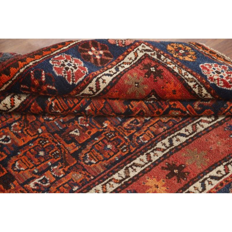 Malayer Persian Vintage Area Rug Hand-Knotted Wool Carpet - 4'3" x 6'7"