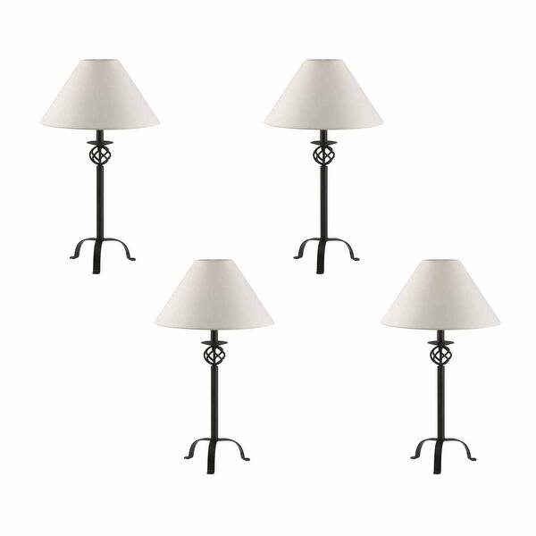 4 Black Wrought Iron Table Lamp 28 H 4 Black Wrought Iron Table Lamp 28 H