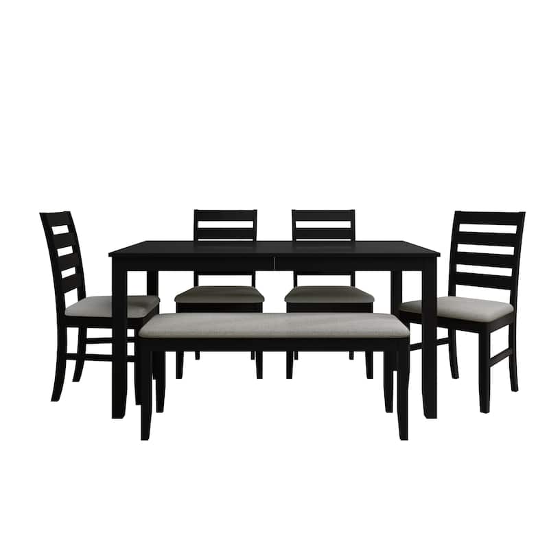 Clayfell Ouray 6-Piece Dining Set, Brown/Black