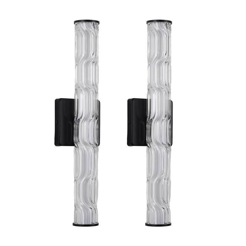 19.7-Inch Modern Black Wall Sconce Set of 2