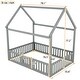 preview thumbnail 21 of 33, Wood House Bed with Fence and Door